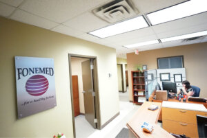 entrance office logo fonemed nurse triage receptionist 2